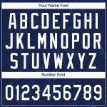 Custom Unisex Softball Jersey with Personalized Name and Number - Navy White 3D Pattern Two-Button Design Personalized Navy