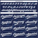 Custom Unisex Softball Jersey with Personalized Name and Number - Navy White 3D Pattern Two-Button Design Personalized Navy