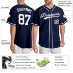 Personalized Authentic Baseball Jersey - Navy and White Design for Custom Sports Apparel Personalized Navy White Authentic