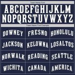 Custom Name and Number Authentic Baseball Jersey - Personalized Navy and White Team Jersey Personalized Navy White Authentic