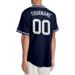 Personalized Authentic Baseball Jersey - Navy and White Design for Custom Sports Apparel Personalized Navy White Authentic