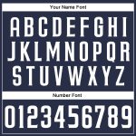 Custom Name and Number Personalized Navy White Sleeveless Baseball Jersey - Authentic Team Apparel Personalized Navy White