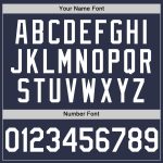 Custom Name and Number Throwback Baseball Jersey - Personalized Navy and White Team Jersey Personalized Navy White Authentic