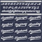 Custom Name and Number Throwback Baseball Jersey - Personalized Navy and White Team Jersey Personalized Navy White Authentic