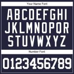 Custom Name and Number Baseball Jersey for Team - Personalized Navy and White Design Personalized Navy White Baseball Jersey