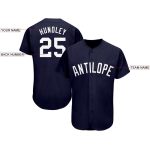 Custom Name and Number Baseball Jersey for Team - Personalized Navy and White Design Personalized Navy White Baseball Jersey