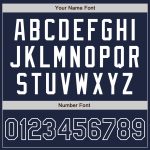 Personalized Navy White Varsity Letterman Jacket Full-Snap Bomber for Men Personalized Navy White Bomber Full-Snap Varsity