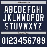 Custom Name Number Two Tone Varsity Letterman Jacket Navy White Full-Snap Bomber - Personalized Team Apparel Personalized