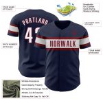 Custom Team Baseball Jersey - Personalized Navy White Crimson with Name & Number Authentic Design Personalized Navy White-Crimson