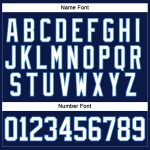 Custom Team Hockey Jersey with Personalized Name and Number in Navy, White, Electric Blue Lace Neck Design Personalized Navy