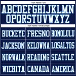 Custom Name and Number Personalized Football Jersey - Navy White Electric Blue Mesh Authentic Team Jersey Personalized Navy