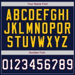 Personalized Authentic American Flag Baseball Jersey with Custom Name and Number - Navy White-Gold Fashion Team Apparel Personalized