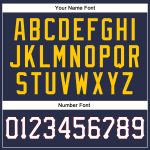 Custom Name & Number Baseball Jersey - Personalized Navy White Gold Authentic Team Jersey Personalized Navy White-Gold Authentic