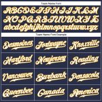 Custom Name Number Personalized Authentic Sleeveless Baseball Jersey - Navy White-Gold Personalized Navy White-Gold Authentic