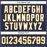 Custom Name Number Personalized Authentic Sleeveless Baseball Jersey - Navy White-Gold Personalized Navy White-Gold Authentic