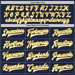Custom Name Number Navy White Gold Varsity Full-Snap Letterman Bomber Jacket - Personalized Team Jacket Personalized Navy