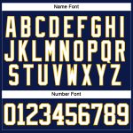 Custom Name and Number Personalized Navy White-Gold Hockey Lace Neck Jersey Personalized Navy White-Gold Hockey Lace Neck