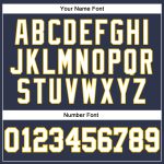 Custom Name and Number Long Sleeve Performance T-Shirt - Personalized Navy White Gold Salute To Service Personalized Navy