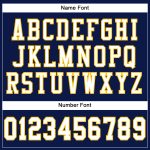 Personalized Navy White Gold Football Jersey - Authentic Mesh Design Personalized Navy White-Gold Mesh Authentic Football