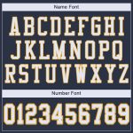 Custom Name Number Personalized Football Jersey Navy White Gold Mesh Authentic Personalized Navy White-Gold Mesh Authentic