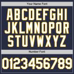 Personalized Navy White Gold Mesh Baseball Jersey - Authentic Throwback Design Personalized Navy White-Gold Mesh Authentic