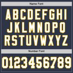 Personalized Authentic Throwback Football Jersey in Navy White Gold Mesh Personalized Navy White-Gold Mesh Authentic Throwback