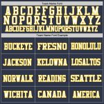 Personalized Custom Name Number Navy White-Gold Authentic Throwback Football Jersey Personalized Navy White-Gold Mesh Authentic