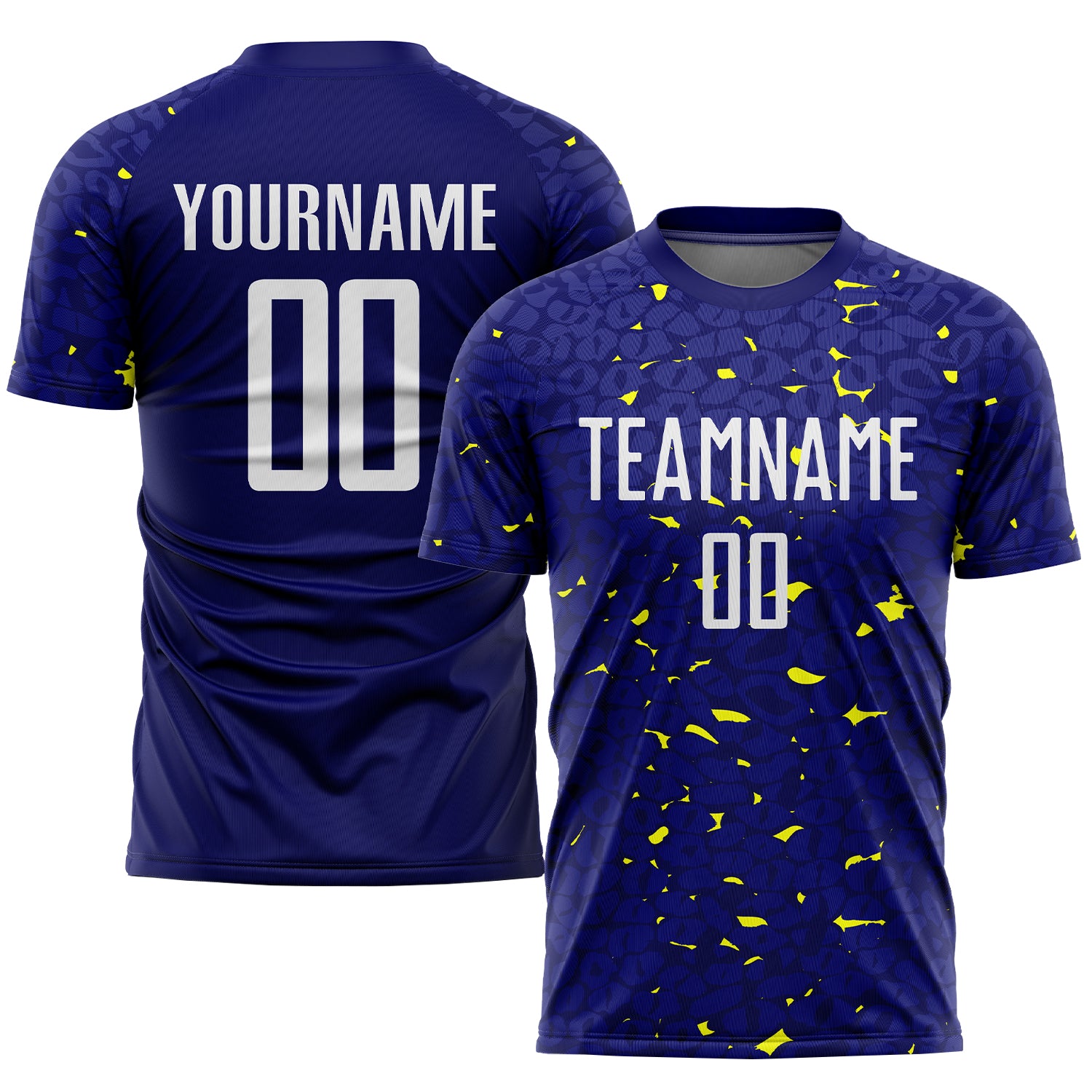 Custom Soccer Uniform Jersey with Personalized Name and Number - Navy White Gold Sublimation Team Apparel Personalized Navy