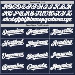 Custom Authentic Baseball Jersey - Personalized Navy White Gray Colors with Team Name and Number Personalized Navy White-Gray