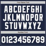Custom Authentic Baseball Jersey - Personalized Navy White Gray Colors with Team Name and Number Personalized Navy White-Gray