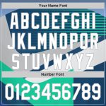 Custom 3D Pattern Baseball Jersey - Personalized Navy White Gray Aqua Design with Team Name & Number Personalized Navy White