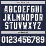 Personalized Authentic Navy White Gray Baseball Jersey for Men and Women Personalized Navy White-Gray Authentic Baseball