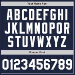 Custom Name and Number Baseball Jersey - Personalized Authentic Navy White-Gray Team Jersey Personalized Navy White-Gray