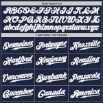 Custom Name and Number Baseball Jersey - Personalized Authentic Navy White-Gray Team Jersey Personalized Navy White-Gray