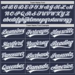 Custom Name and Number Personalized Baseball Jersey - Navy White-Gray Authentic Throwback Team Jersey Personalized Navy White-Gray