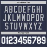 Custom Name and Number Personalized Baseball Jersey - Navy White-Gray Authentic Throwback Team Jersey Personalized Navy White-Gray