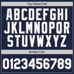 Custom Personalized Basketball Jersey with Name & Number - Authentic Throwback Navy/White/Gray Design Personalized Navy White-Gray