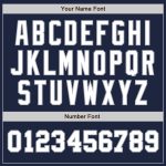 Custom Name and Number Two Tone Baseball Jersey - Personalized Navy White-Gray Team Apparel Personalized Navy White-Gray