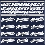 Custom Name and Number Two Tone Baseball Jersey - Personalized Navy White-Gray Team Apparel Personalized Navy White-Gray
