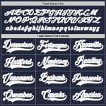 Custom Team Name and Number Hockey Jersey - Personalized Navy White-Gray Design Personalized Navy White-Gray Hockey Jersey