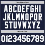Custom Name and Number Authentic Baseball Jersey - Personalized Navy White Gray Line Team Apparel Personalized Navy White-Gray