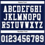 Personalized Authentic Football Jersey - Navy White Gray Mesh Design Personalized Navy White-Gray Mesh Authentic Football