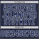 Personalized Navy Gray Baseball Jersey - Authentic Throwback Mesh Style Personalized Navy White-Gray Mesh Authentic Throwback