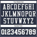 Custom Navy White-Gray Authentic Throwback Football Jersey with Personalized Name and Number Personalized Navy White-Gray
