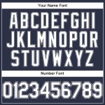 Custom Team Name and Number Performance T-Shirt in Navy White-Gray - Personalized Athletic Gear Personalized Navy White-Gray