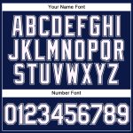 Custom Name and Number Navy Gray White Performance Golf Polo Shirt - Personalized Team Apparel Personalized Navy White-Gray