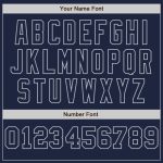 Custom Name and Number Personalized Baseball Jersey - Navy White Gray Pinstripe Authentic Fashion Team Gear Personalized