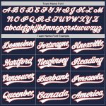 Custom Authentic Baseball Jersey - Personalized Navy, White, Gray, Red with Name & Number Personalized Navy White Gray-Red