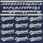 Custom Name and Number Navy Gray White Unisex Softball Jersey - Two-Button Design Personalized Navy White-Gray Two-Button