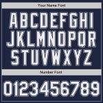 Custom Name and Number Navy Gray White Unisex Softball Jersey - Two-Button Design Personalized Navy White-Gray Two-Button